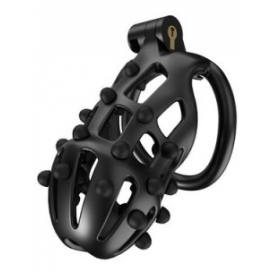Cage de chasteté POINT UP L Noire de 10 x 4 cm 2