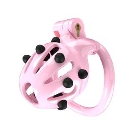 Cage de chasteté POINT UP S Rose de 6 x 3.5 cm 2
