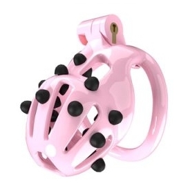 Cage de chasteté POINT UP M Rose de 8 x 3.7 cm 2