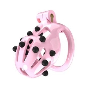 Cage de chasteté POINT UP M Rose de 8 x 3.7 cm