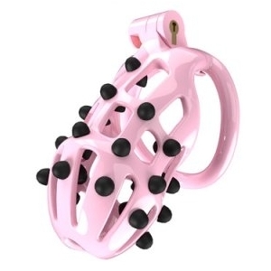 Cage de chasteté POINT UP L Rose de 10 x 4 cm