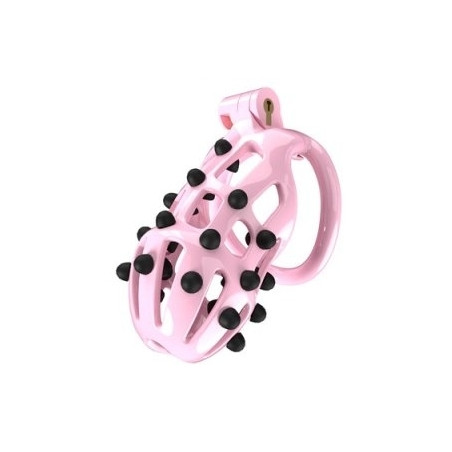 Cage de chasteté POINT UP L Rose de 10 x 4 cm