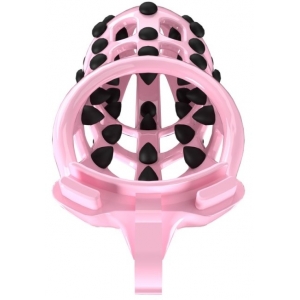 Cage de chasteté POINT UP L Rose de 10 x 4 cm