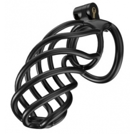 Cage de chasteté TORTILLE XXL 12.5 x 3.4 cm Noire
