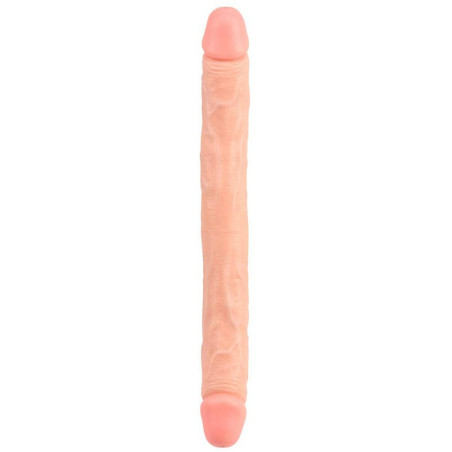 Gode double LadyBro de 32cm en couleur chair
