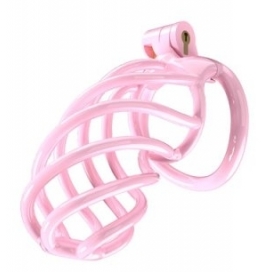Cage de chasteté TORTILLE XL couleur rose 11 cm