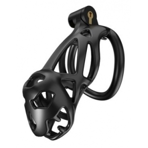 Cage de chasteté BOUH L Noire de CockLock 10 x 3.5 cm