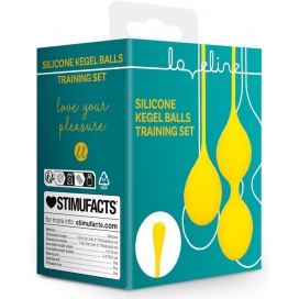 Boules de Kegel en silicone BALLS TRAINING jaunes 2