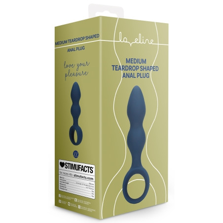 Plug Silicone TEARDROP BALTIC M 10.5 x 3.5cm Bleu