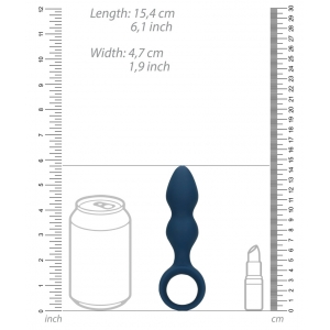 Plug Silicone TEARDROP BALTIC M 10.5 x 3.5cm Bleu