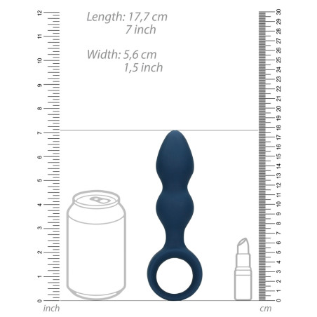 Plug Silicone TEARDROP BALTIC L 12 x 4cm Bleu