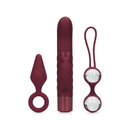 Coffret de Sextoys pour Elle DARKCHERRY 3 Accessoires Loveline