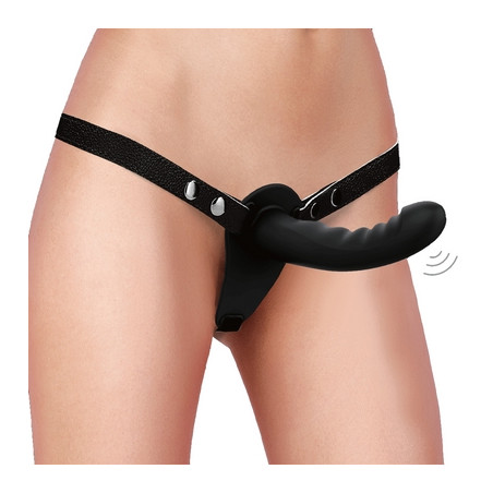Gode ceinture double Vibrant DUAL VIBRATING Ouch! 15 x 3.3cm Noir