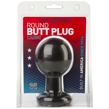 Plug anal XXL Round de Doc Jonhson de 11 cm de haut couleur noire