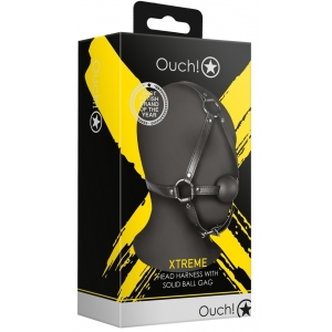 Bâillon Muselière avec boule GAG XTREME Ouch! Noir