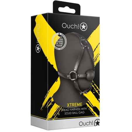 Bâillon Muselière avec boule GAG XTREME Ouch! Noir