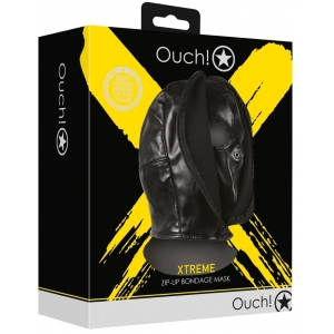 Cagoule Sm ZIP-UP BONDAGE de Ouch! Noire
