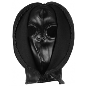 Cagoule Sm ZIP-UP BONDAGE de Ouch! Noire