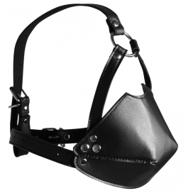 Muselière sm avec bâillon boule HEAD HARNESS de Ouch! Noire 2