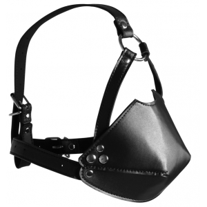 Muselière sm avec bâillon boule HEAD HARNESS de Ouch! Noire