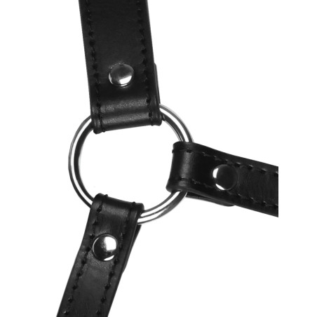 Muselière sm avec bâillon boule HEAD HARNESS de Ouch! Noire