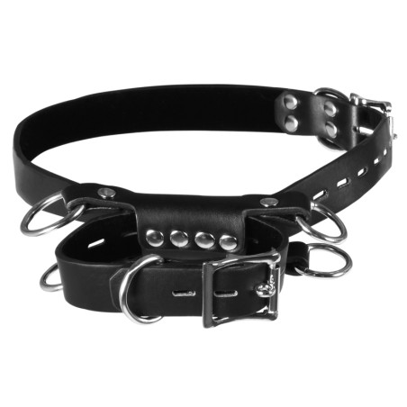 Menottes pour cuisses KNEELING CUFFS noires de Ouch!