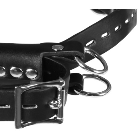 Menottes pour cuisses KNEELING CUFFS noires de Ouch!