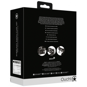 Menottes pour cuisses KNEELING CUFFS noires de Ouch!