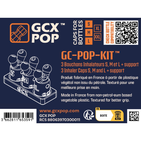 Kit de 3 Bouchons Diffuseur précis GC-POP™ S/M/L + Support