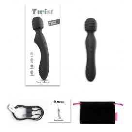 Wand TWIST 12 x 3.5cm Noir Love 2