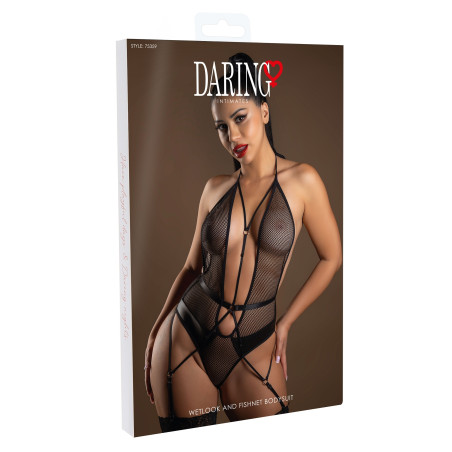 Body Porte-Jarretelles FISHNET Noir