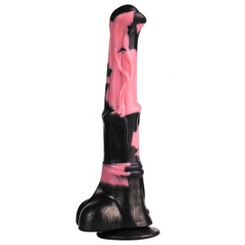 Gode Sexe de cheval NEMENAL 25 x 5.5 cm Noir-Rose 2