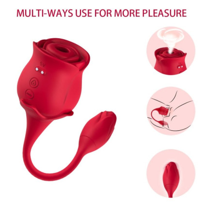 Double Stimulateur SUCKCLIT 6 x 3cm Rouge