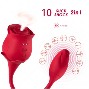 Double Stimulateur SUCKCLIT 6 x 3cm Rouge