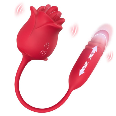 Double Stimulateur THRUSTLICK 12 x 3cm Noir