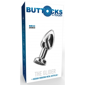 Plug vibrant en métal THE GLIDER M de Buttocks