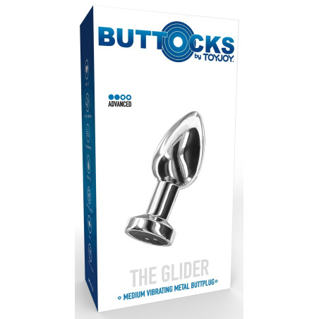 Plug vibrant en métal THE GLIDER M de Buttocks