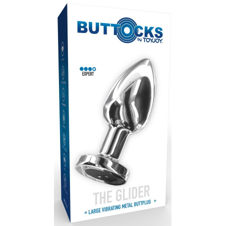 Plug vibrant en métal THE GLIDER L de Buttocks