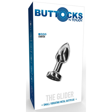 Plug vibrant en métal THE GLIDER S de Buttocks