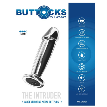 Plug vibrant en métal THE INTRUDER de Buttocks