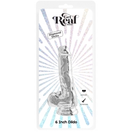 Gode Réaliste DIAMOND DICK 13.5 x 3.7cm Transparent Toyjoy 2