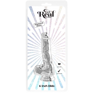 Gode Réaliste DIAMOND DICK 13.5 x 3.7cm Transparent Toyjoy