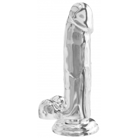 Gode Réaliste DIAMOND DICK 15.5 x 4cm Transparent Toyjoy