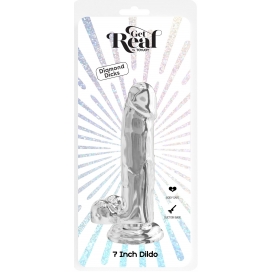 Gode Réaliste DIAMOND DICK 15.5 x 4cm Transparent Toyjoy 2
