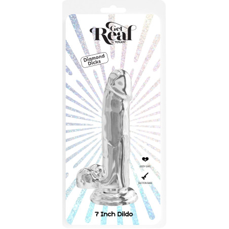 Gode Réaliste DIAMOND DICK 15.5 x 4cm Transparent Toyjoy