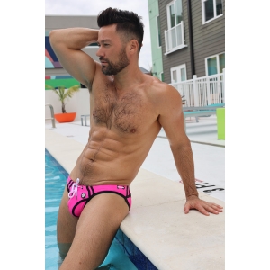 Slip de bain EXPOSE SWIM Breedwell Rose neon