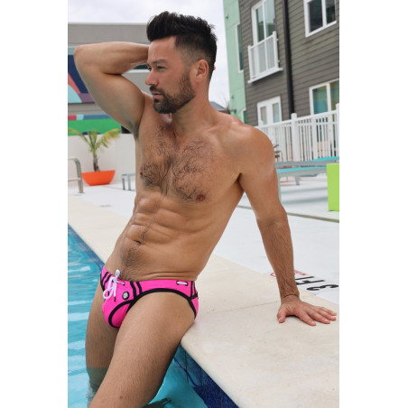 Slip de bain EXPOSE SWIM Breedwell Rose neon