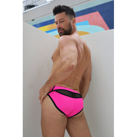 Slip de bain EXPOSE SWIM Breedwell Rose neon