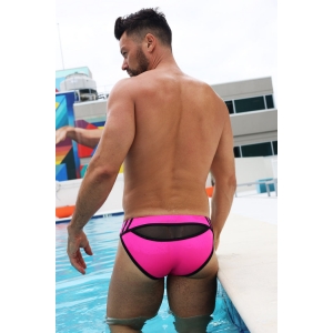 Slip de bain EXPOSE SWIM Breedwell Rose neon