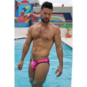 Slip de bain EXPOSE SWIM Breedwell Rose neon